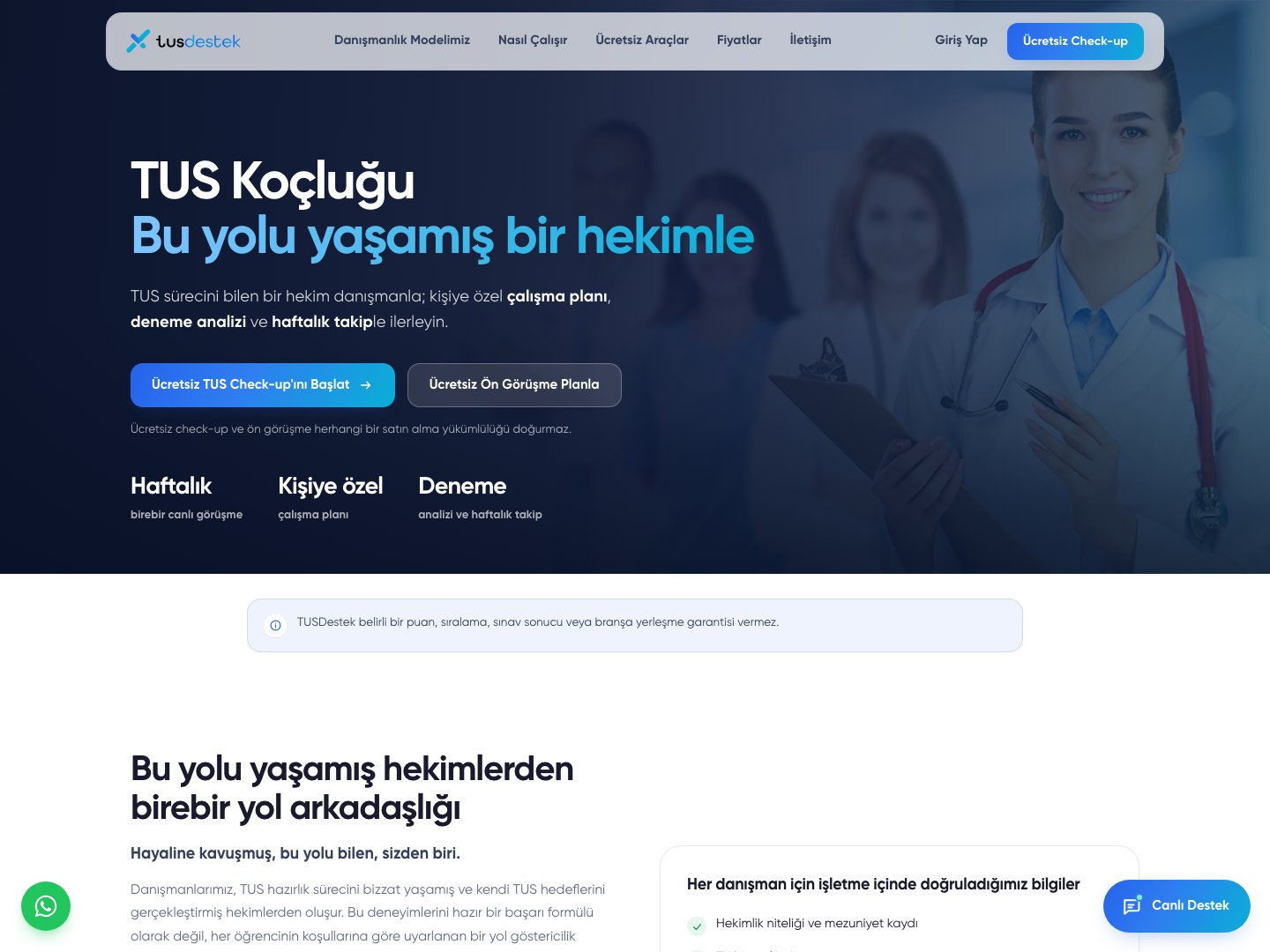 TUS Destek proje kapak görseli